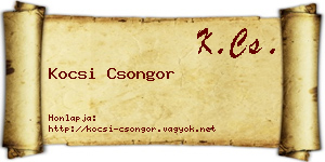 Kocsi Csongor névjegykártya
